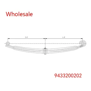 9433200202 Heavy Duty Vehicle Front Axle Wheel Parabolic Spring Arm Wholesale For Mercedes Benz thumbnail-1