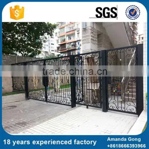 China Supplier Best Selling Wholesale Wrought Iron Main Swing Gate Designs thumbnail-6