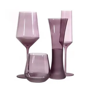 High-grade Crystal Red Wine Glass High Color Value Light Luxury Wine Set Purple Simple Glass Goblet thumbnail-1