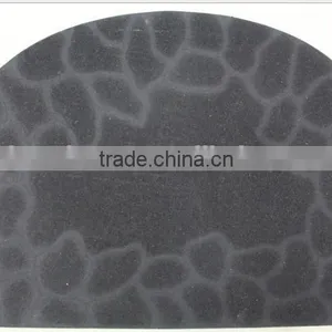 Non Slip Back Recycle Rubber Half Moon Flocked Surface Door Mat thumbnail-3