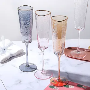 Champagne Wine Glasses for Wedding Dining and Hotel Elegant Crystal Wine Glasses for Celebrations Hand Blown Long Stem Glass thumbnail-4