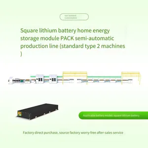 Semi-automatic Production Equipment for Large Single-cell Lithium Battery Home Energy Storage Module Pack on the Square-shell Battery Pack Production Line thumbnail-1