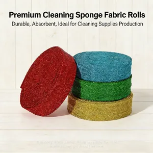 Durable Silver Glitter Mesh Dish Sponge Cloth Semi-Finished Roll Raw Abrasive Fabric Wholesale Bulk thumbnail-4