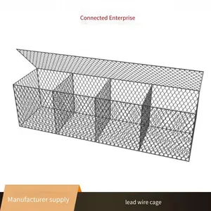 Lianqi Gabion Stone Cage, 90*110 Hot-dip Galvanized Low-carbon Steel Wire Gabion Stone Cage for River Dam and Embankment Emergency Repair thumbnail-1