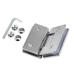 Multi-Finish Glass Door Hinge for Frameless Shower Enclosures thumbnail-2