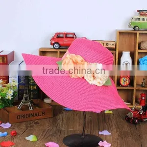 Holiday Summer Fashion Women/girl Straw Hat Summer Sun Hat Straw Beach Wide Large Brim Cap thumbnail-2