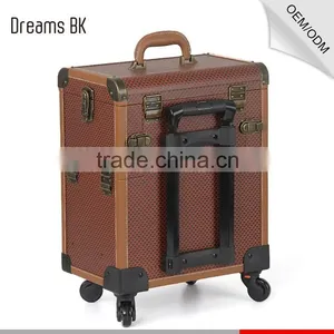 2016 Newest Design Pvc Beauty Cosmetic Makeup Trolley Case With Mirror for Beauty Salon thumbnail-3