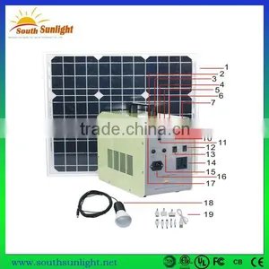 2014 High Efficiency Hot Selling 10w/20w /30w /50W Mobile Home Solar System /intelligent Home Systems thumbnail-1