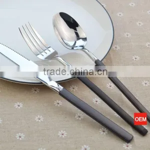 Black Stainless Steel Cutlery Set Colored Flatware Set of Restaurant or Hotel thumbnail-1