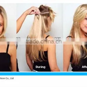 Hot Sell High Quality Blonde Clip in Hair Extensions thumbnail-1