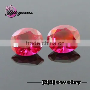 Synthetic Loose Oval Rough Rubies Corundum Gemstones for Sale thumbnail-1