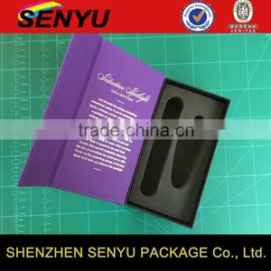 Custom Made Paper Packaging Book Style Gift Box With Foam Insert thumbnail-1
