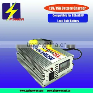 Factory Lead Acid/GEL/AGM 12V/24V/15A Battery Charger thumbnail-1