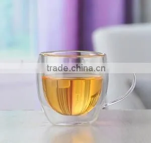 2015 China Supplier Double Wall Glass Cup /water Glass Cup Mug/tumbler/coffee Glass Cup Double Wall thumbnail-1