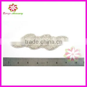 Crystal Rhinestone Applique, Crystal Embellishment Appliques, Bridal Rhinestone Appliques thumbnail-4