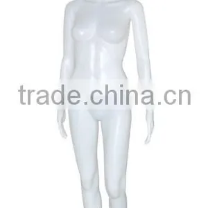White Color With Egg Head Adjustable Plastic Female Mannequins for Clothing Window Display thumbnail-4