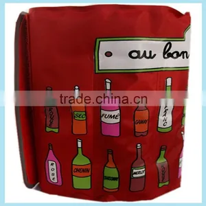 High Quality Neoprene Wine Bottle Cooler Wine Freezer Bag With Drawstring thumbnail-2