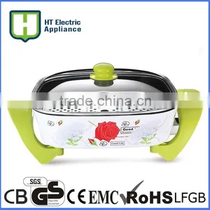 Non-stick Electric Pizza Pan Smokeless Frying Pans thumbnail-1