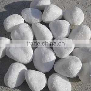 Popular and Hottest Snow White Tumbled Pebbles On Sales thumbnail-1