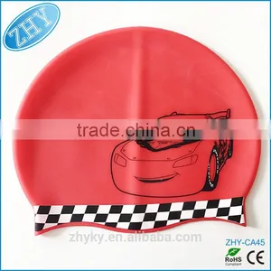 Silicone Cartoon Swim Cap for Kids thumbnail-1