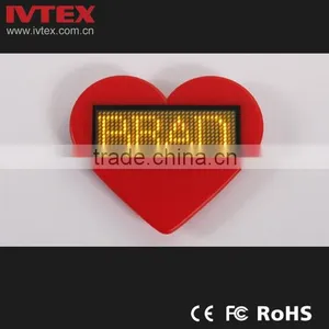 Digital Red Rechargeable Battery Backup Mini LED Display / LED Name Badge / LED Name Tag thumbnail-1