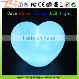 Soft PVC Heart Night Light With Color Changing Led Light Source thumbnail-1