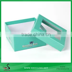 Sinicline Custom Made Lid Box With Window Gift Box for Children thumbnail-2