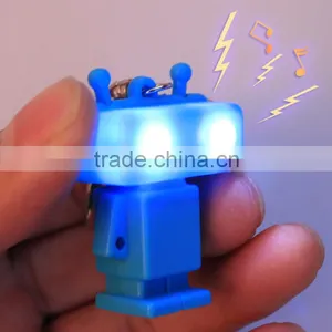 Cheap Plastic Robot LED Light Flash Keychain thumbnail-2