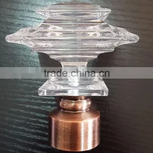 Acrylic/ Crystal Finial Window Curtain Rod Curtain Tracks ROD DIAMETER 1" 5-8" 6-8" 1-2" 1-1/2" thumbnail-1