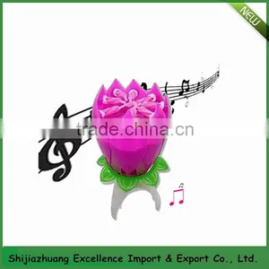 2014 Hot Sale Flower Birthday Candle With Music thumbnail-1