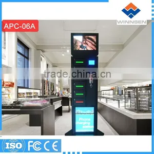 RFID Operated Cell Station, Locker Emergency Mobile Phone Charging Station for Restaurant, Mobile Phone Lockers APC-06A thumbnail-1