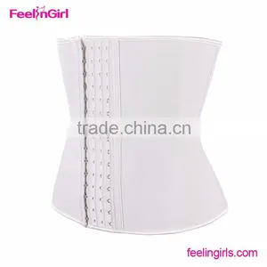 High Quality Nude Latex Rubber 4 Row Hooks Waist Trainer Corset thumbnail-4
