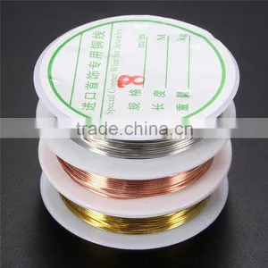 Top Quality 0.8mm Jewelry Accessories Making DIY Essential Silver Gold Plated Copper Wire Craft Beads Jewelry Cord Three Color thumbnail-1