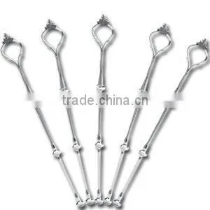 5 Set 3 Tier Metal Silver Cake Plate Stands Crown Centre Handle Rods Display Holder Fittings Wedding Party thumbnail-3