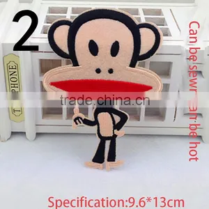 Variety Monkey Modeling Clothes Patch Stickers Cartoon Badge Garment Appliques Affixed Stickers DIY Woven Label Patch thumbnail-1