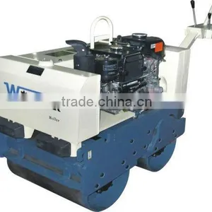 Walk Behind Steering Vibratory Roller WKR600S Mini CE High Quality Double Drum Road Roller thumbnail-1