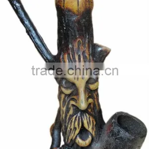 Figurine Shaped Hand Crafted Smoking Pipes - Brown Tree Man thumbnail-1