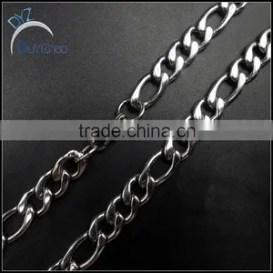 Wholesale Cheap Men's Hip Hop White Gold Figaro Chain Necklace thumbnail-1