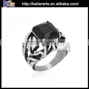 Vintage Men's Titanium Engagement Ring,316L Stainless Steel Engagement Ring thumbnail-1