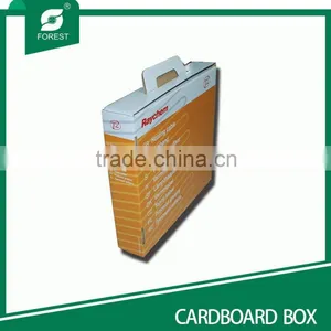 CARDBOARD PACKING BOX FLAT PACK GIFT BOX WITH HANDLE thumbnail-4