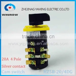 Cam Switch HZ5B-20/4 Combination Changeover Rotary Switch 3 Positions (1-0-2) 4 Poles High Quality AC50Hz 20A 380V thumbnail-2