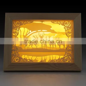 Led Night Ghost Shadow Led Home Indoor Decorative Photo Frame Lamp Light thumbnail-4