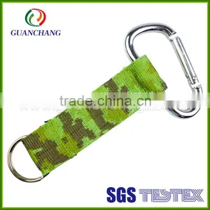 2016 New Arrival Hot Sale Carabiner Hook Multi-color Polyester Jacquard Short Lanyard Strap for Keychain for Promotion thumbnail-1