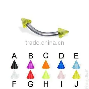 UV Cone Eyebrow Ring thumbnail-1