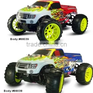 2016 New Product 1/10th Scale 2.4G HSP 94108 High Speed Off-road RC Nitro Monster Truck 4x4 thumbnail-1