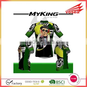 2016 Team Bike Cycling Jersey Bib Shorts Suit For Adult Men thumbnail-1