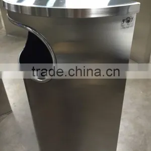 55L Stainless Steel Decorative Street Outdoor Metal Trash Can thumbnail-5