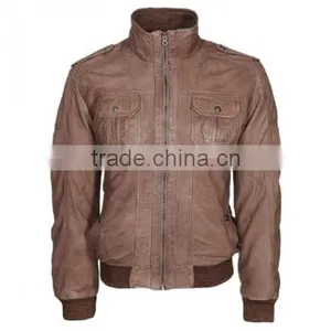 Fashion Leather Jacket , Genuine Sheep Leather Jacket for Men , Winter Leather Jackets , Pakistan Original Pure Leather Jackets thumbnail-1