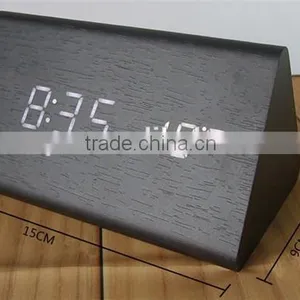 2014 Buy Low Price China Wooden Alarm Clock Desk Table Clock for Gift Clock thumbnail-1