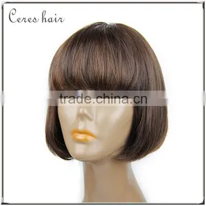 Wholesale High Temperature Fiber Synthetic Wig With Bangs Top Quality Futra Fiber Bob Wig thumbnail-3
